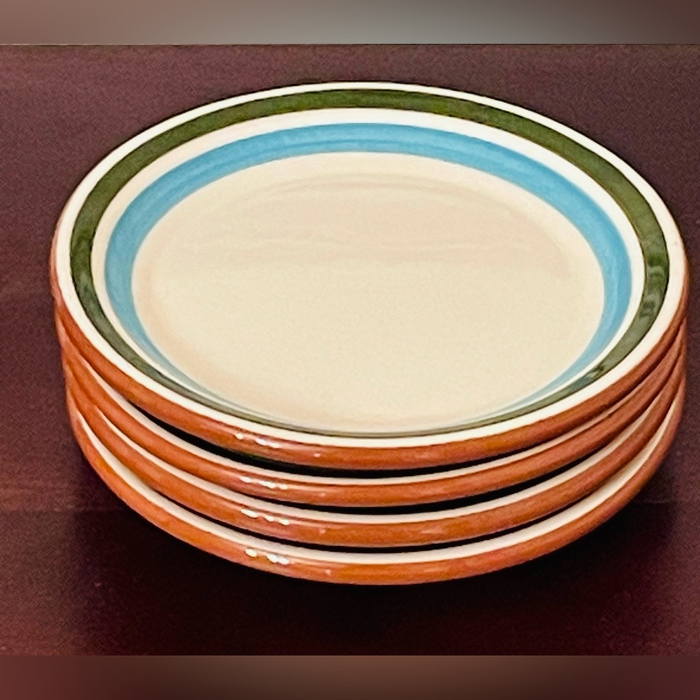 Retro Stangl Pottery Ceramic Hand Painted Floral 5”Coasters: Set of 9 - Picture 4 of 16